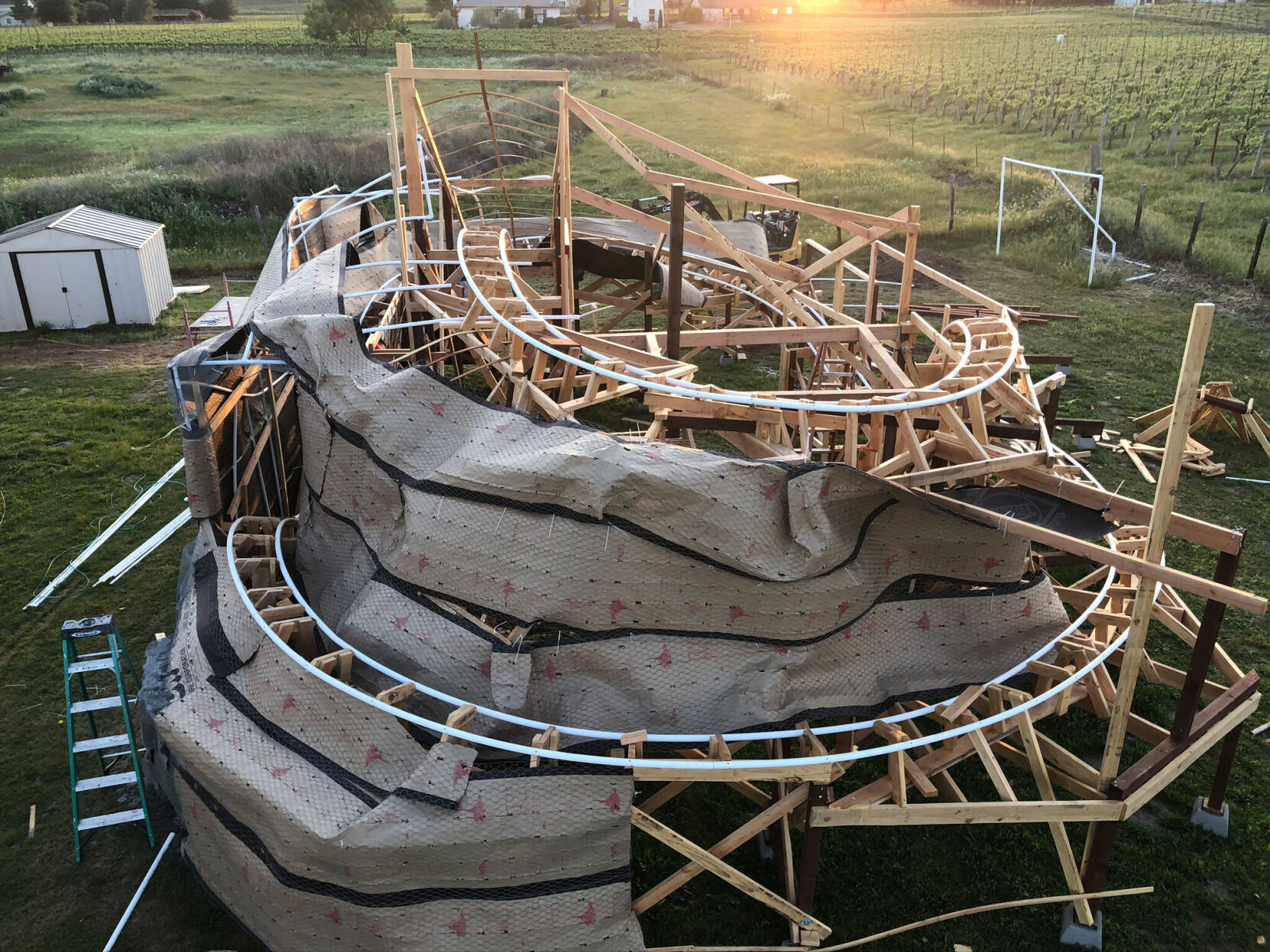 A love for Disney and sheltering in place gave birth to a roller coaster in a California backyard